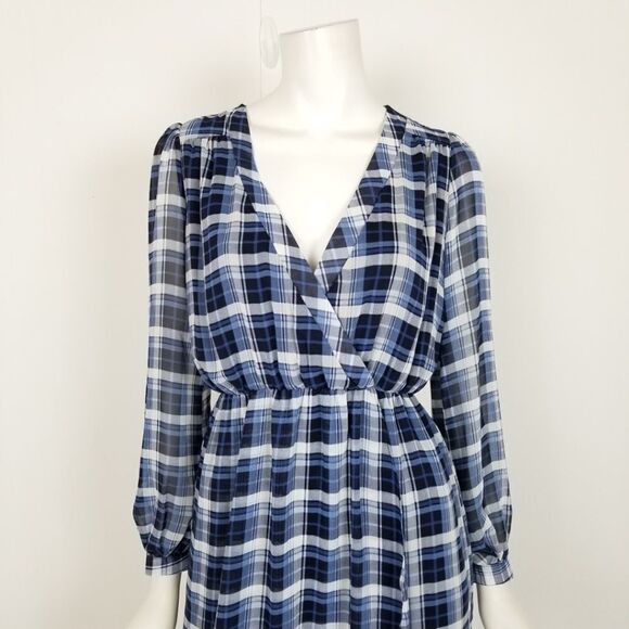 Altar'd State Plaid Faux Wrap Mini Dress Small - Picture 2 of 6